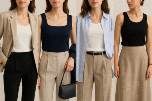 Mix áo tank top cùng sơ mi, blazer để tránh "hở hang"